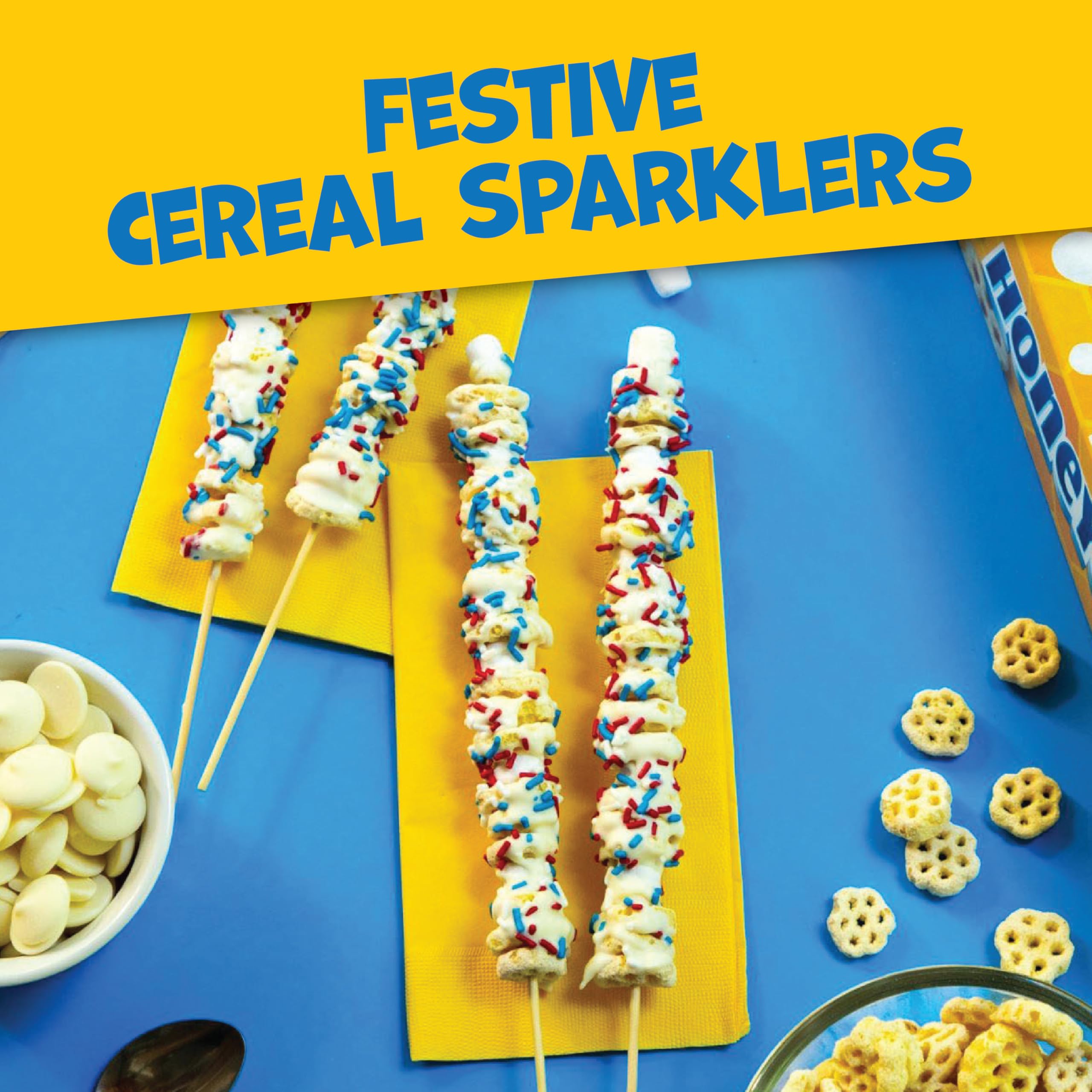 Honeycomb cereal whole grain per serving supports balanced mornings.