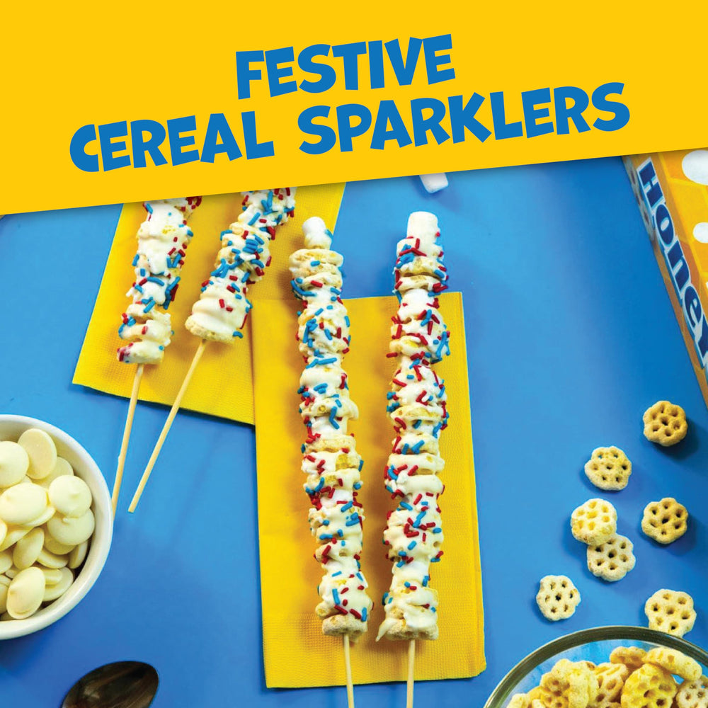 Honeycomb cereal whole grain per serving supports balanced mornings.