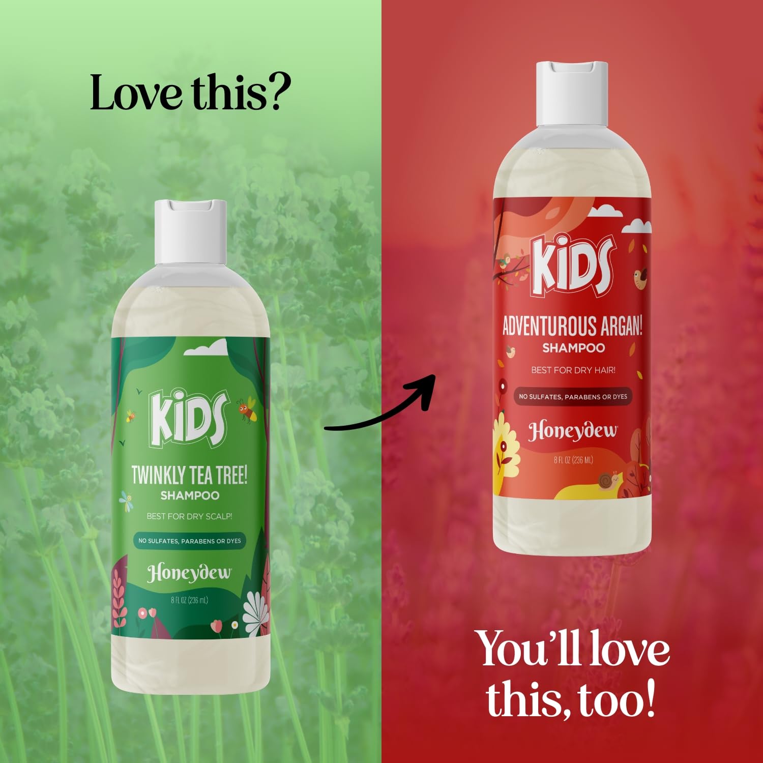 Honeydew kids shampoo build-up removal scene suggesting scalp refresh