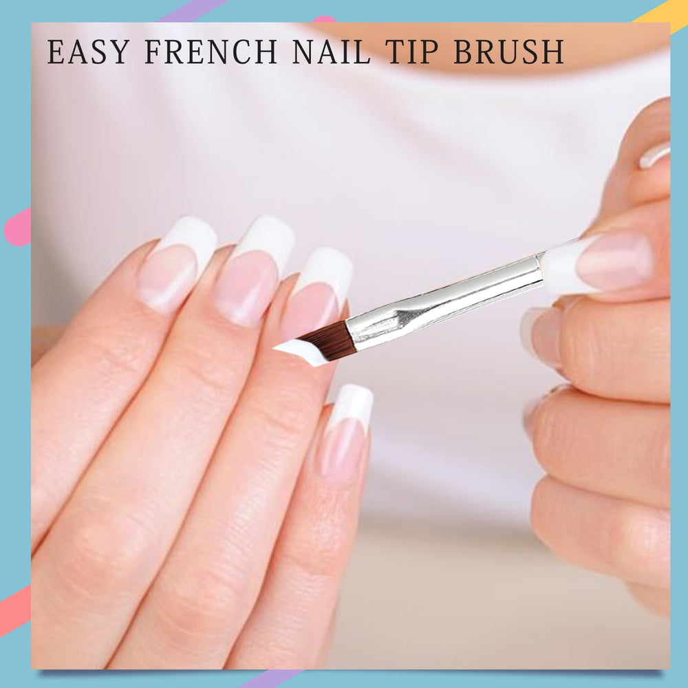 Honey Joy angled tip brush for precise U- and C-shaped French tips.