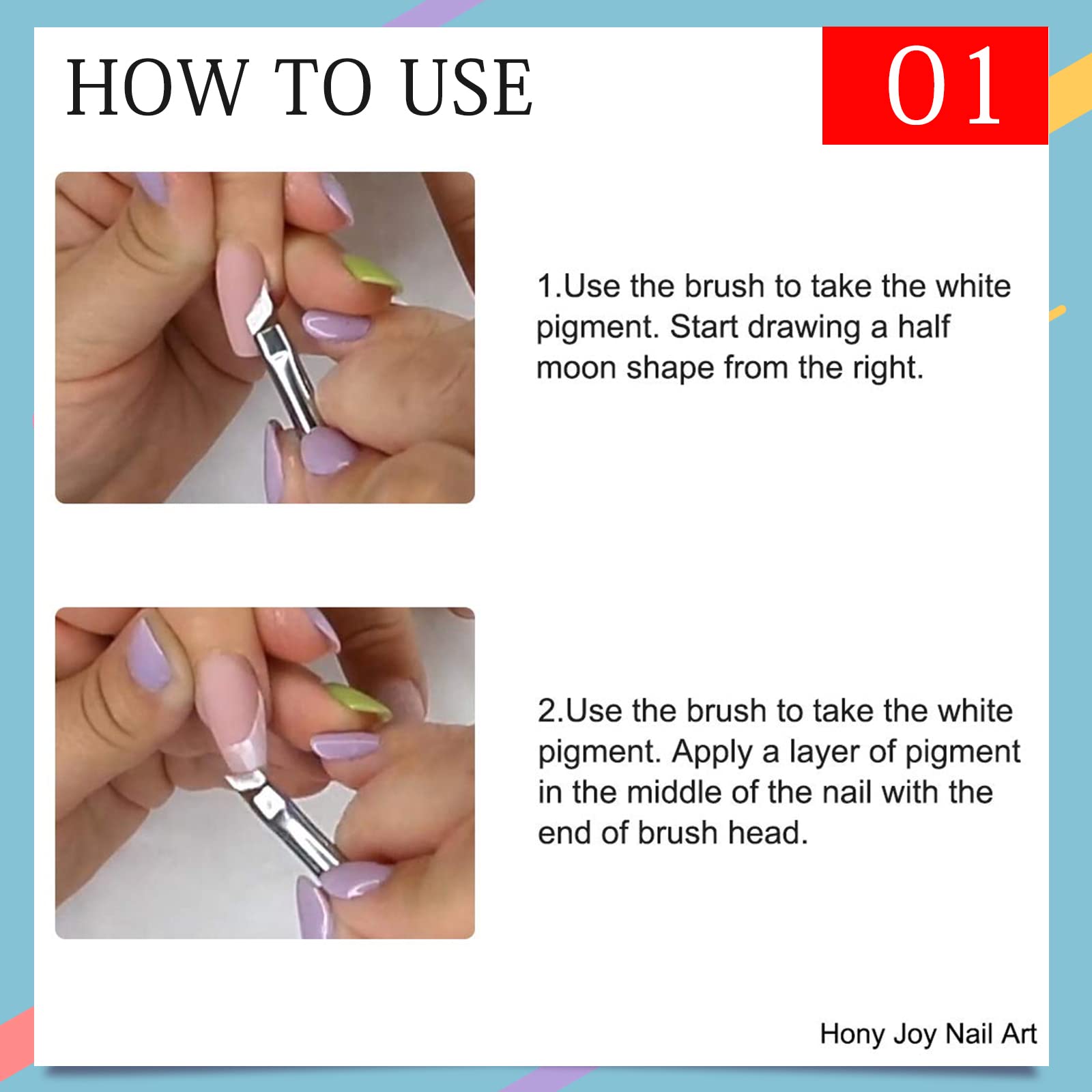 Honey Joy versatile tool supports UV gel, pigment, and painted gels.
