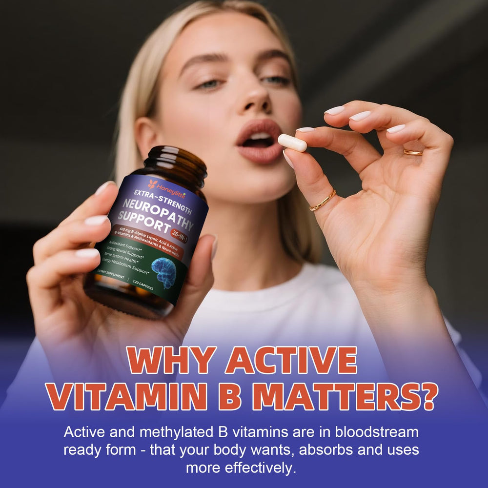 Honeylitte Botanical blend capsules support circulation and healthy nerve signaling.