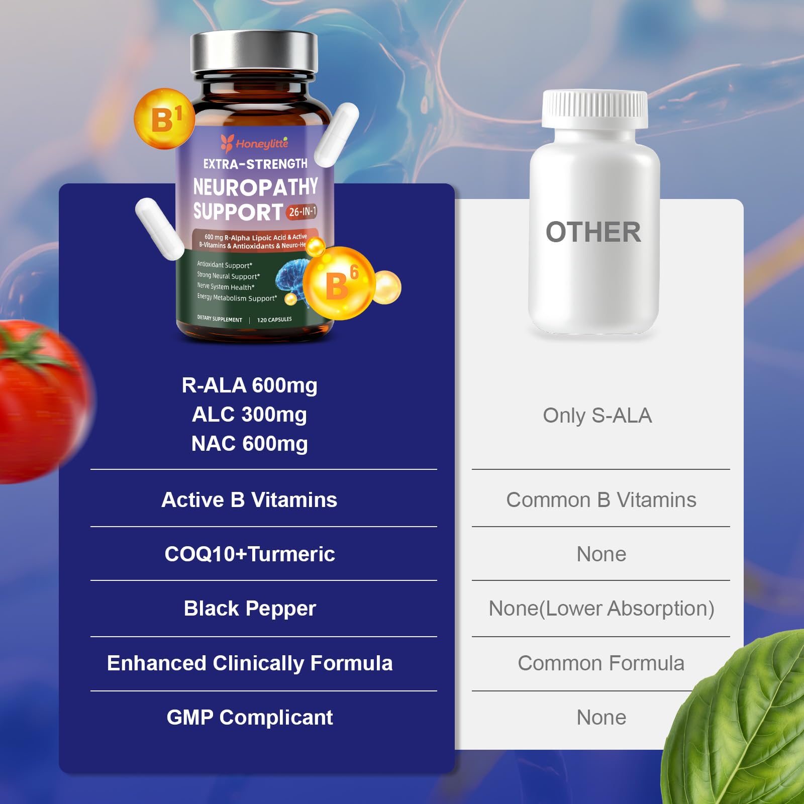 Honeylitte Third-party tested vegan capsules ensure purity and potency.