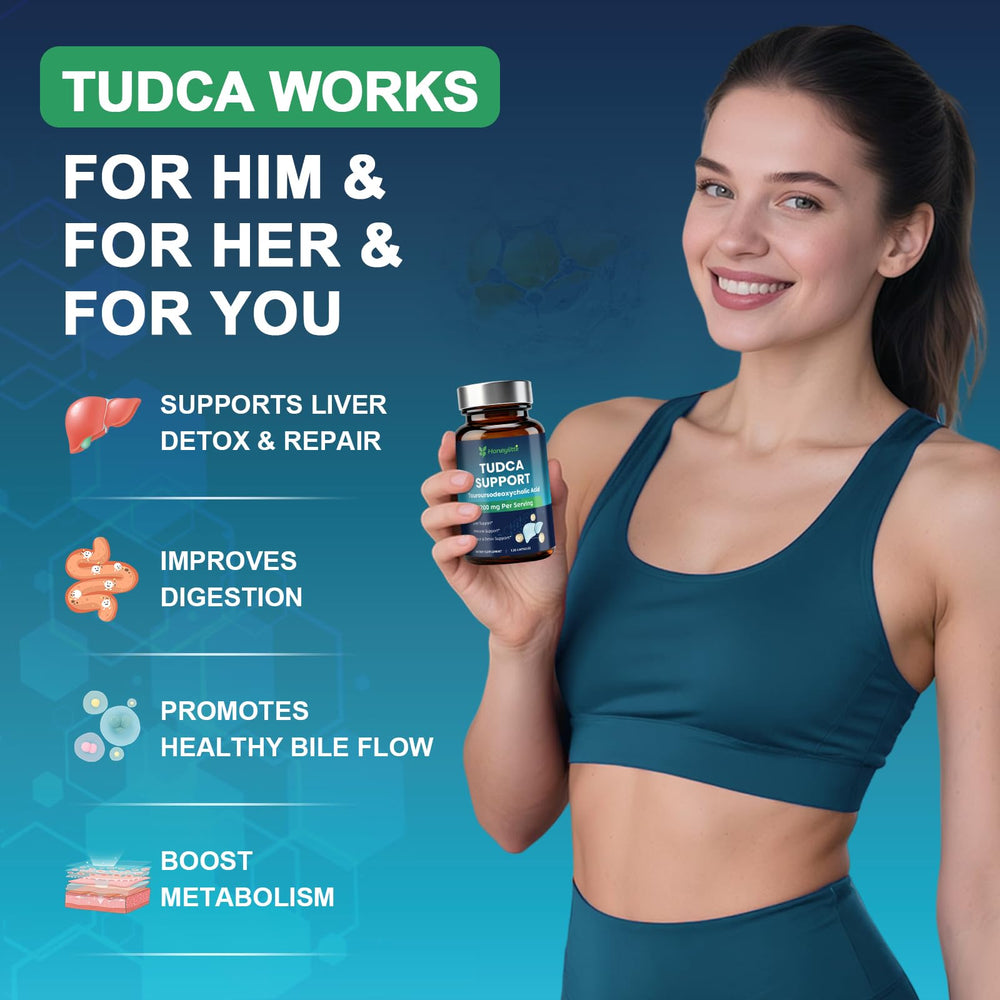 Honeylitte TUDCA capsules closeup hints at potent gut support
