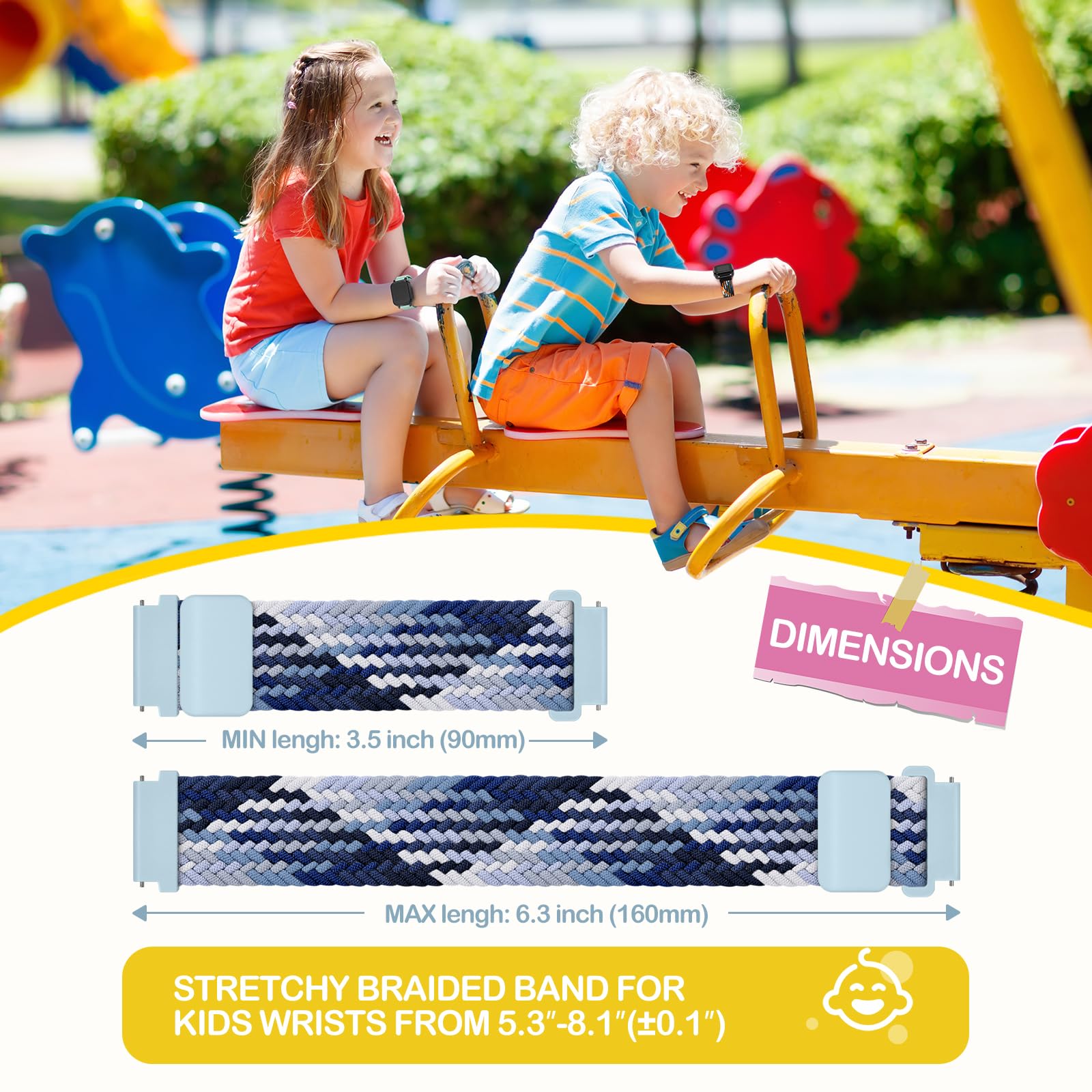 Magnetic buckle on Honeystraper kid band for easy on/off