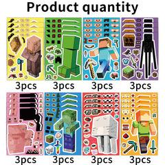 HonFHena eight-pattern sticker set with three sheets each for creative DIY projects.