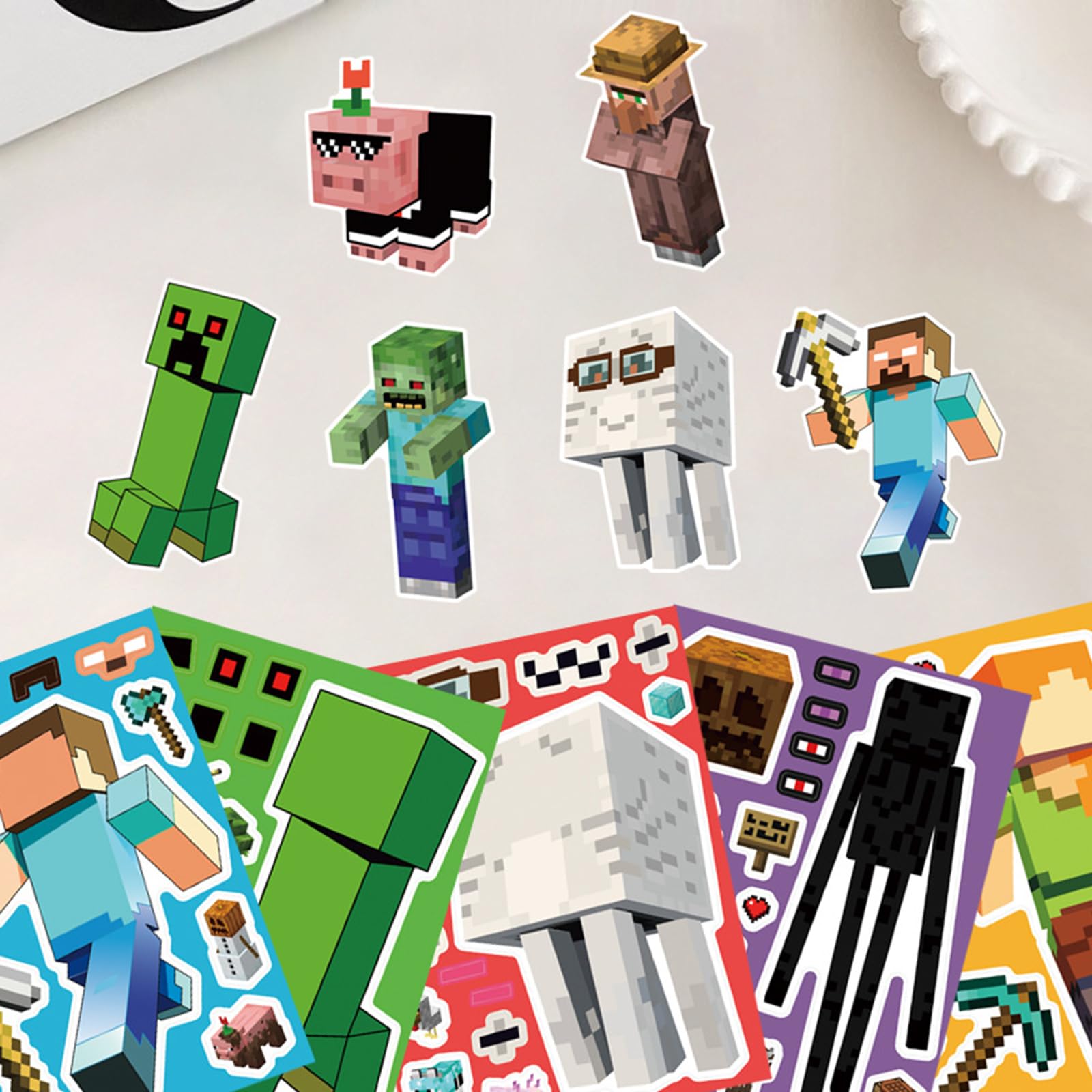 HonFHena cute stickers provide playful faces and accessories for crafts and scrapbooking.