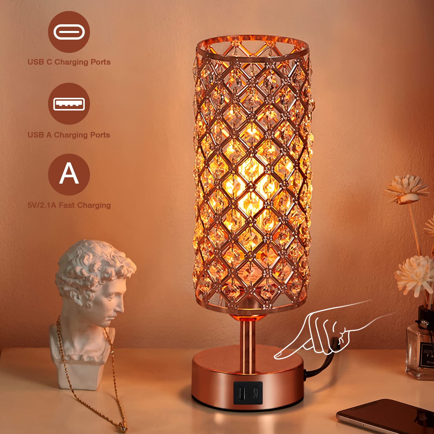 Hong-in 3-way dimmable lamp ready for flexible lighting scenarios.