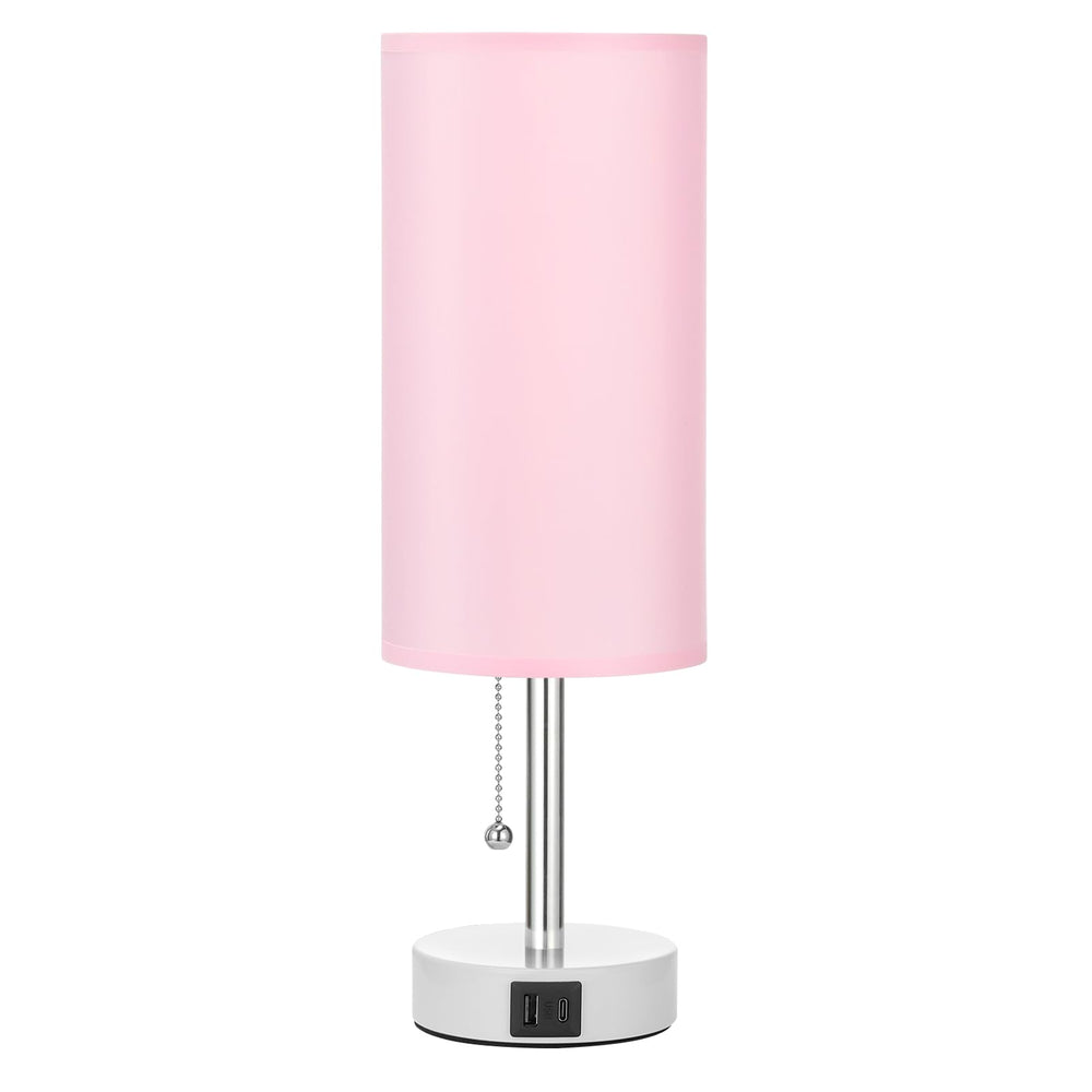 Hong-in pink bedside lamp easy 4 step assembly UL listed