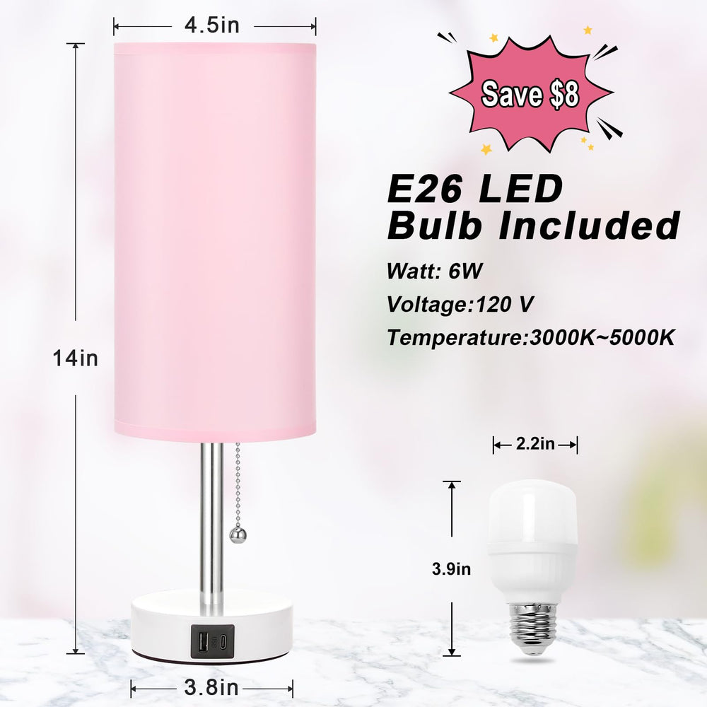 Hong-in pink lamp pull chain switch for easy operation