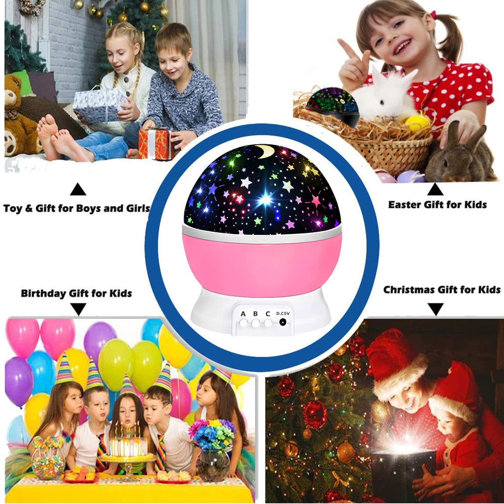 HONGID Star Projector rotates 360° with 16 colors for versatile visuals.