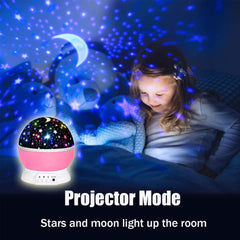 HONGID Star Projector works with USB power or batteries for flexible placement.