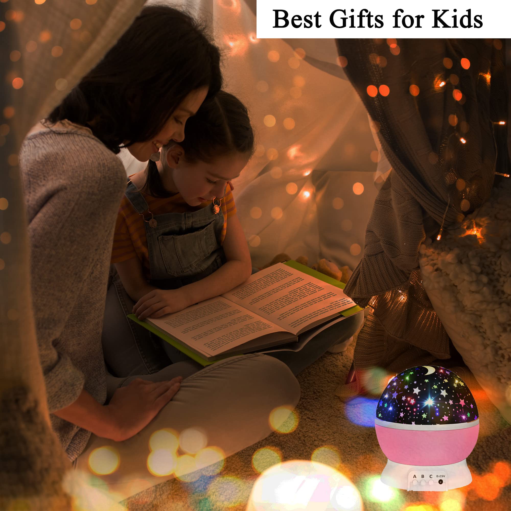 HONGID Star Projector's pink kawaii design makes a charming gift for kids.
