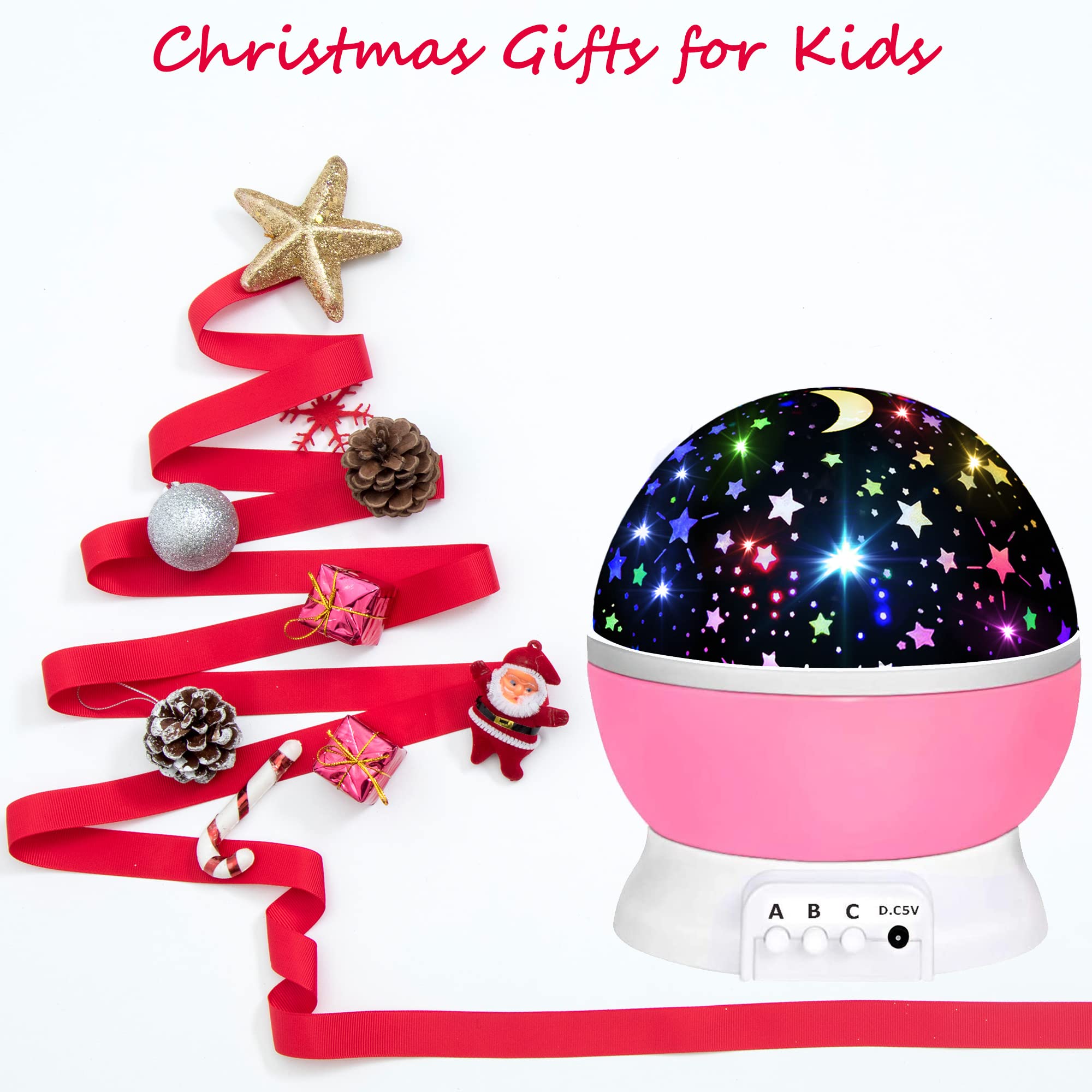 HONGID Star Projector's cute pink design fits kids' rooms and gifting.