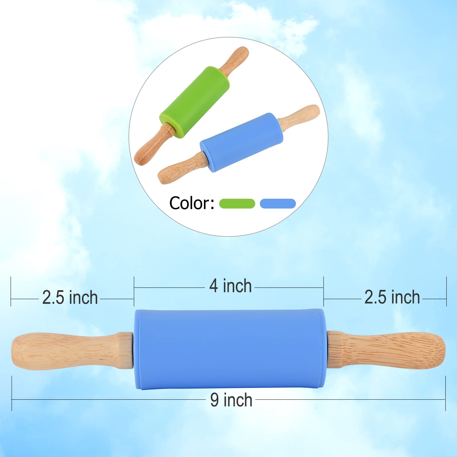 Honglida silicone roller nonstick surface, prevents dough sticking during play.