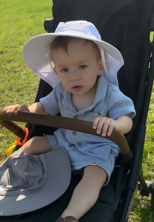 Hongteya kids sun hat available in four sizes to fit growing children.