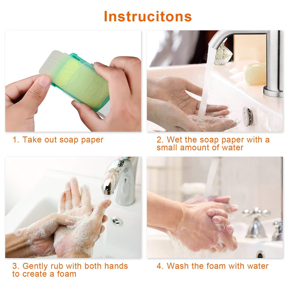 HongyiTime sheet dissolves in water for easy hand cleansing during camping and hiking.