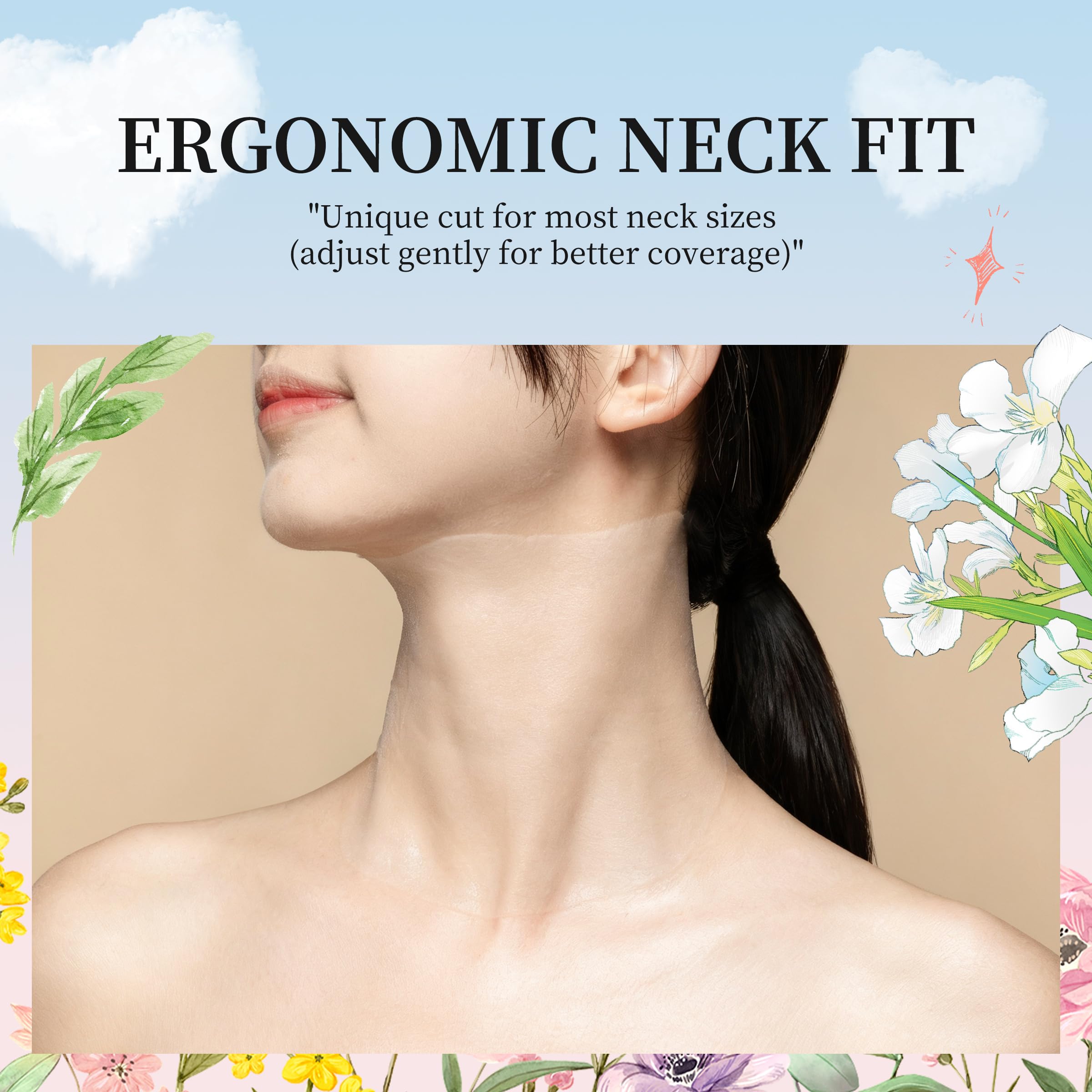 HONLINK plant-based biofiber fits neck curve for even serum distribution