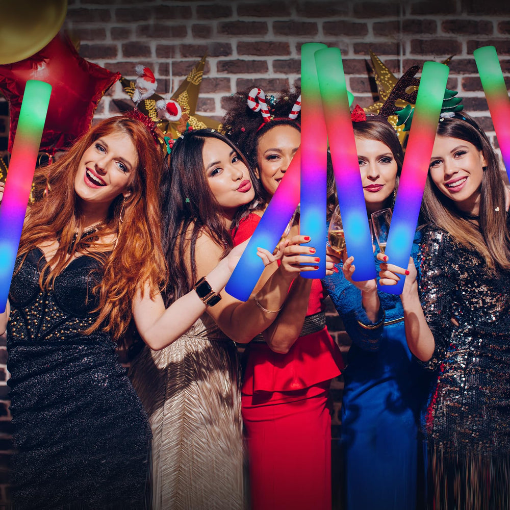 HONLYNE foam glow sticks provide up to eight hours of glow