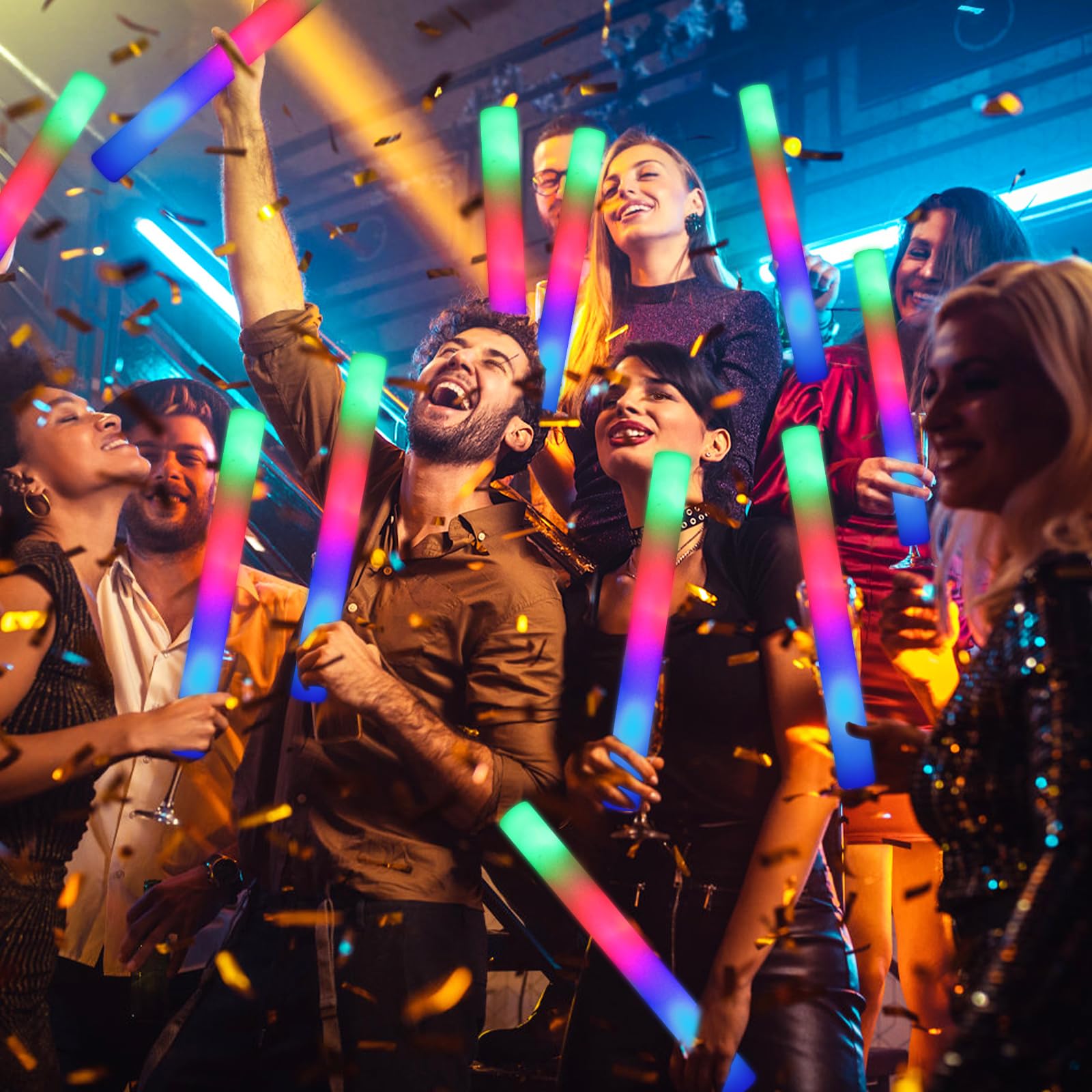 HONLYNE foam glow sticks show vibrant colors for Halloween celebrations