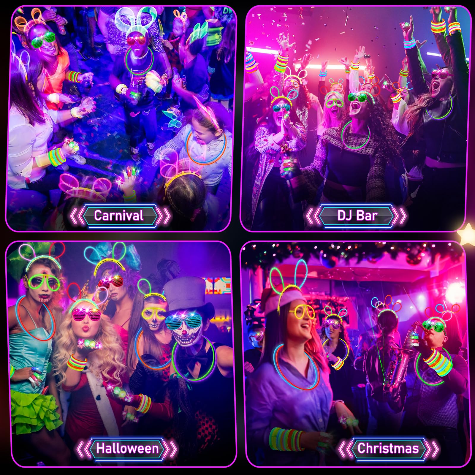 HONLYNE glow glasses molds enable DIY accessories for creative party looks.