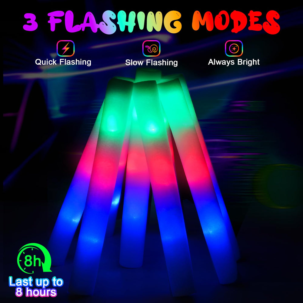 HONLYNE glow sticks are kid-friendly for safe swordplay