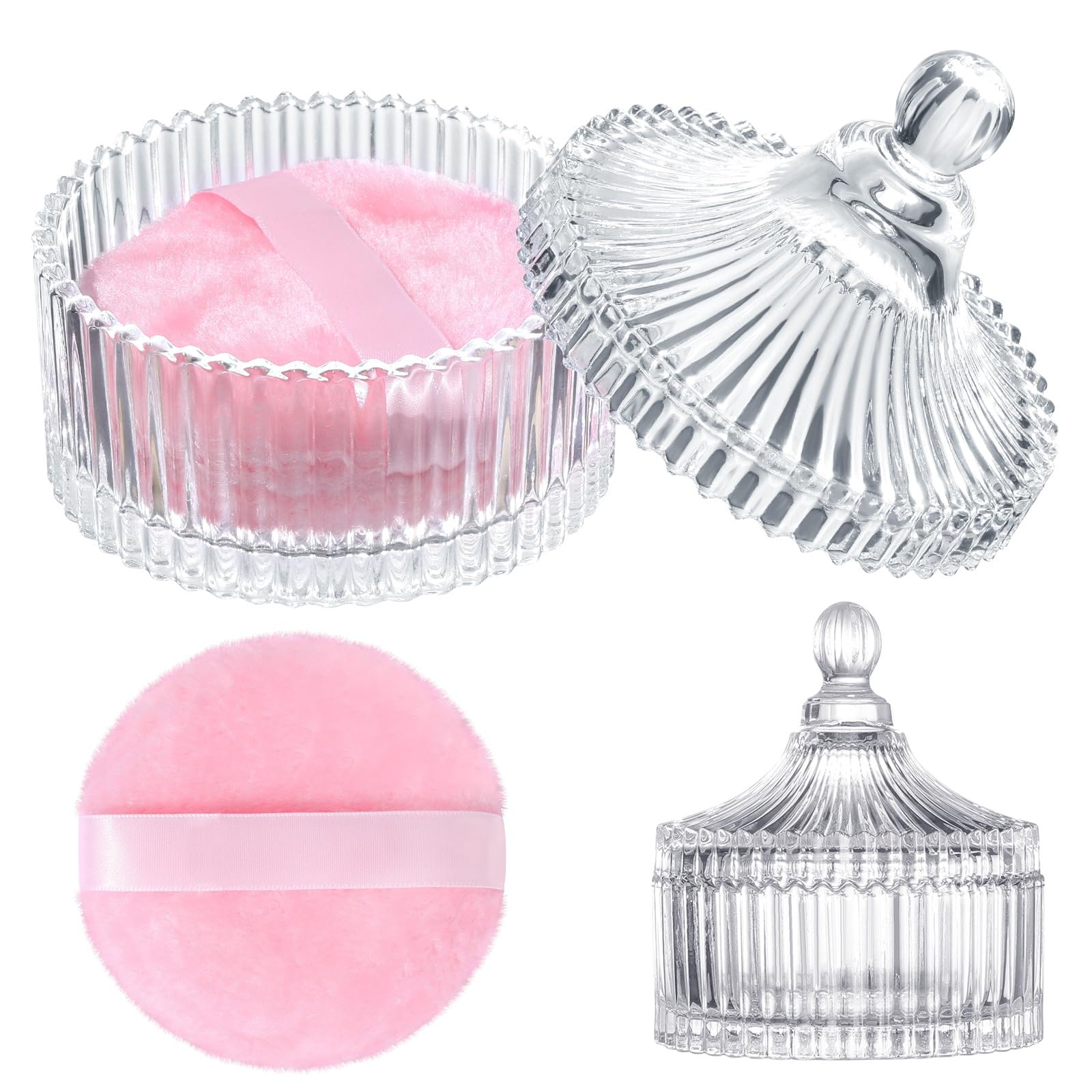 HONSIO large powder puff pink with plush texture for smooth, even coverage.