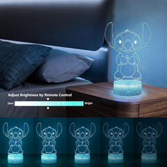 Hoofun Stitch Night Light remote control use from distance