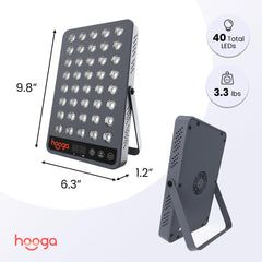 Hooga HG200 panel side view showing compact profile for deskside wellness routines