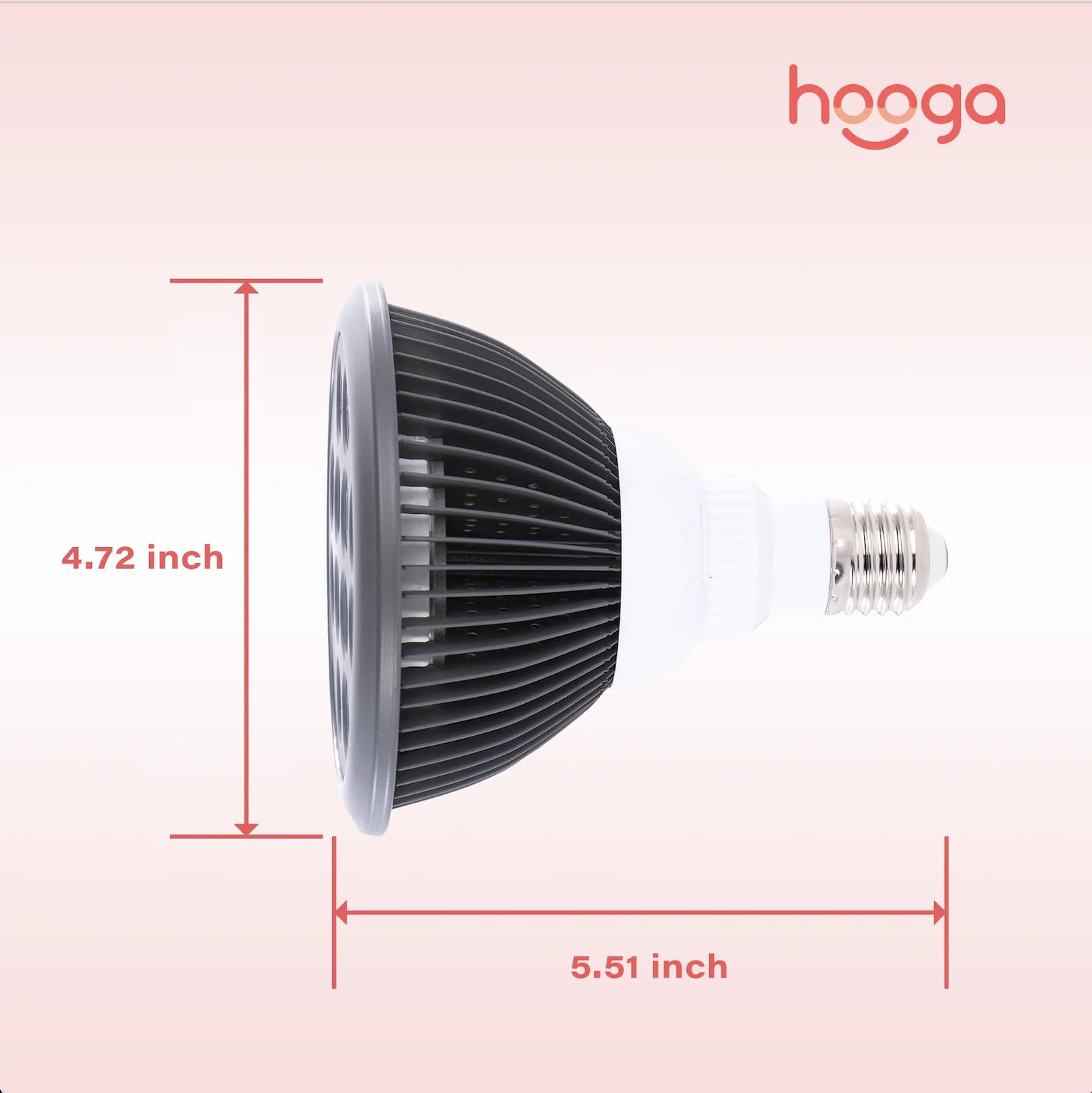 Hooga HG24 includes base, braided cord, plug, and switch for convenient setup.