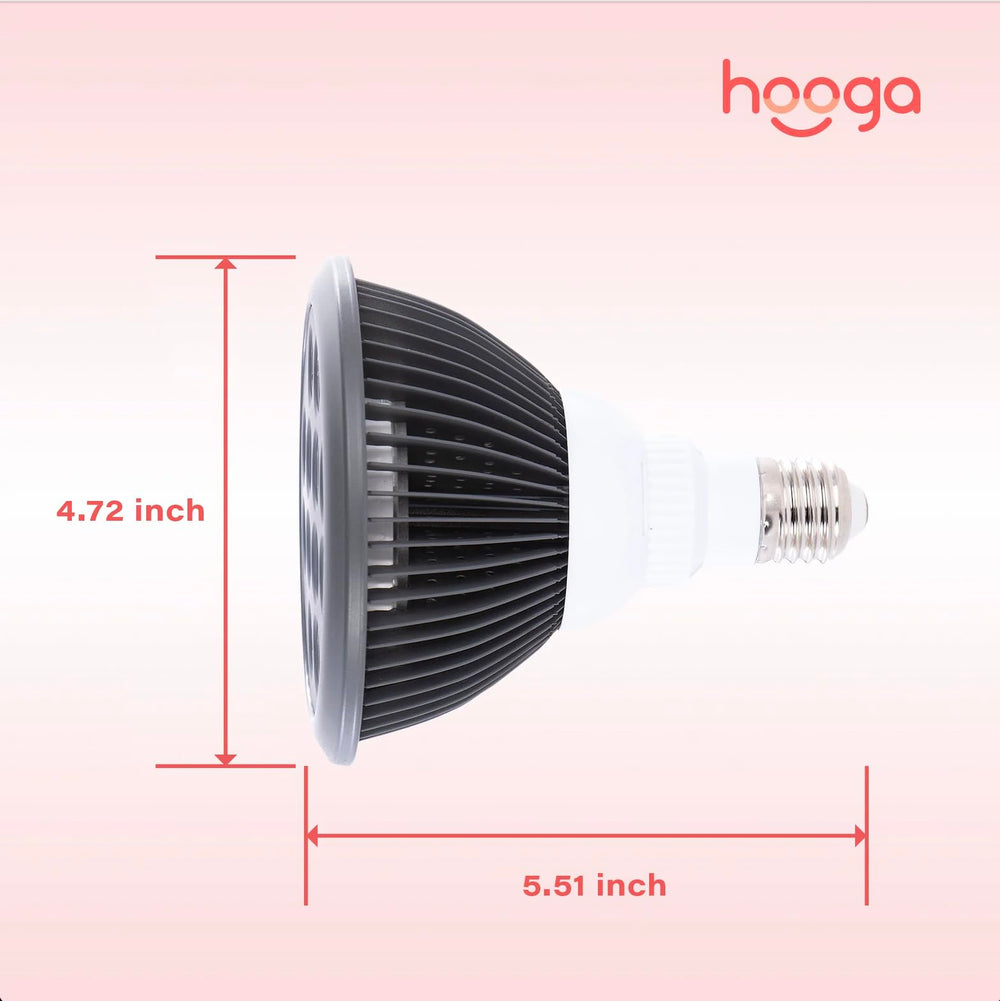 Hooga HG24 includes base, braided cord, plug, and switch for convenient setup.