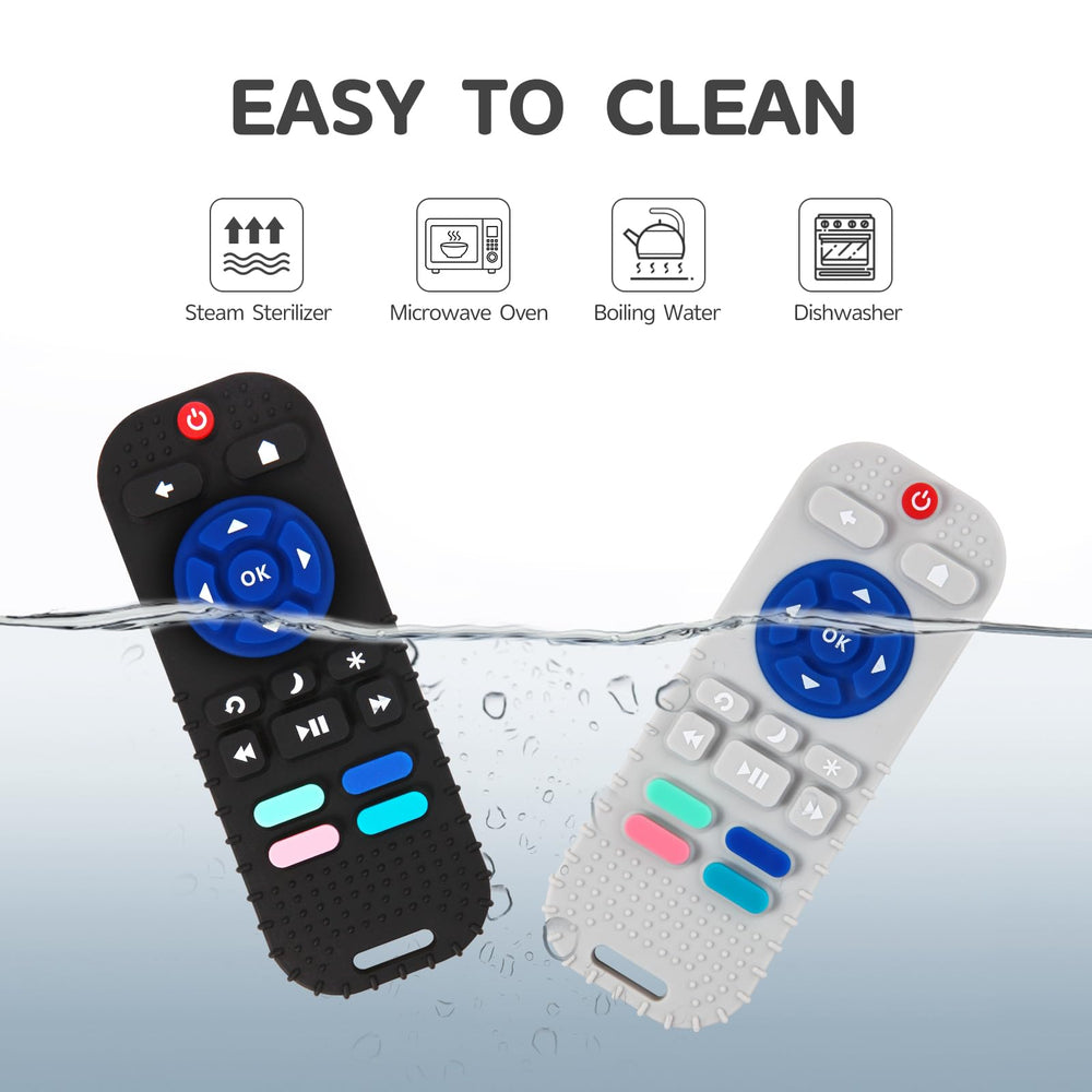 Hooku dishwasher-safe teether offers easy cleaning and sterilization.