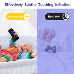 Hooku silicone teether with bright colors supports color recognition.