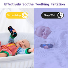Hooku teether remote soft silicone is gentle on delicate gums for teething comfort
