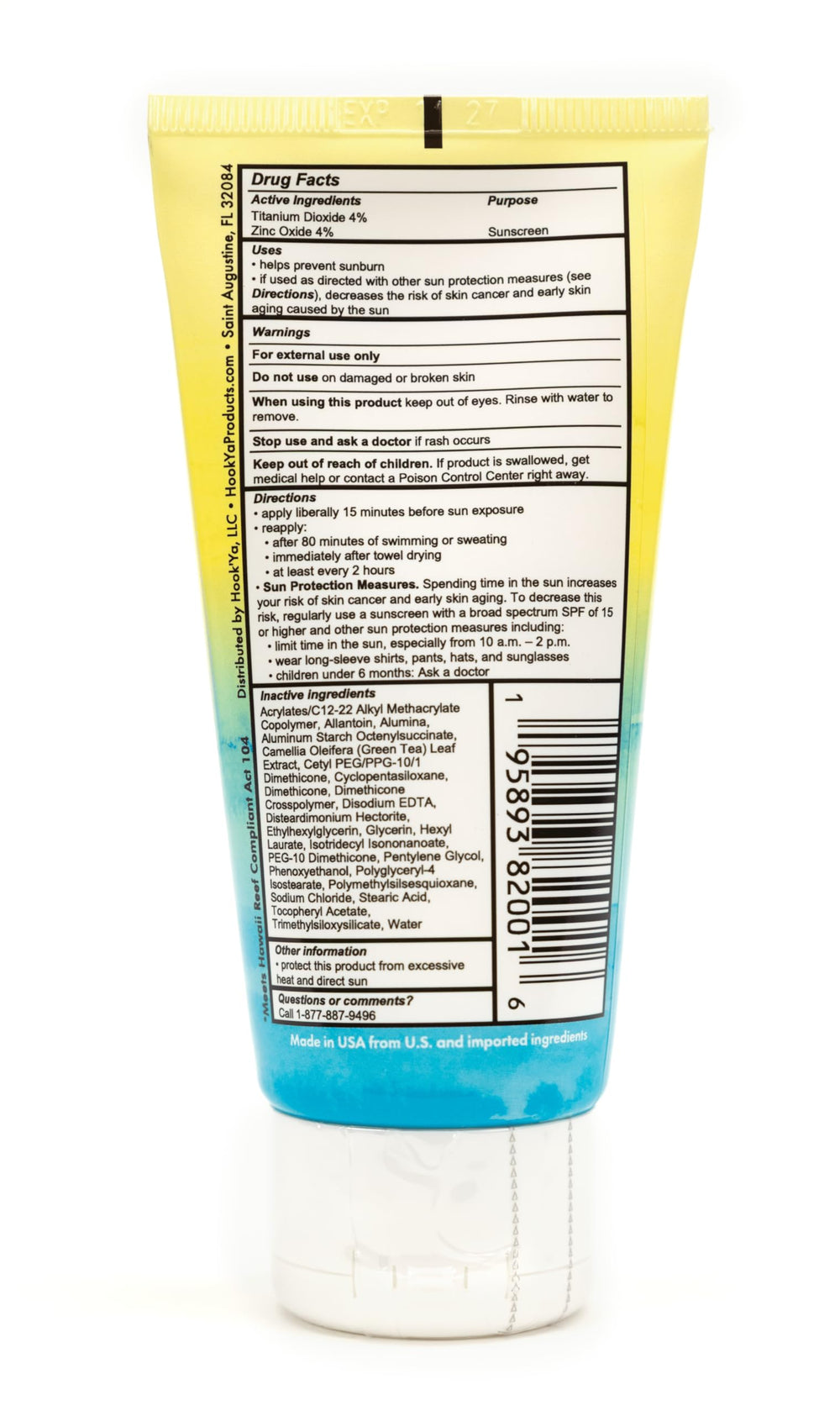 Hook'Ya bait- and boat-safe formula reduces staining during water activities.