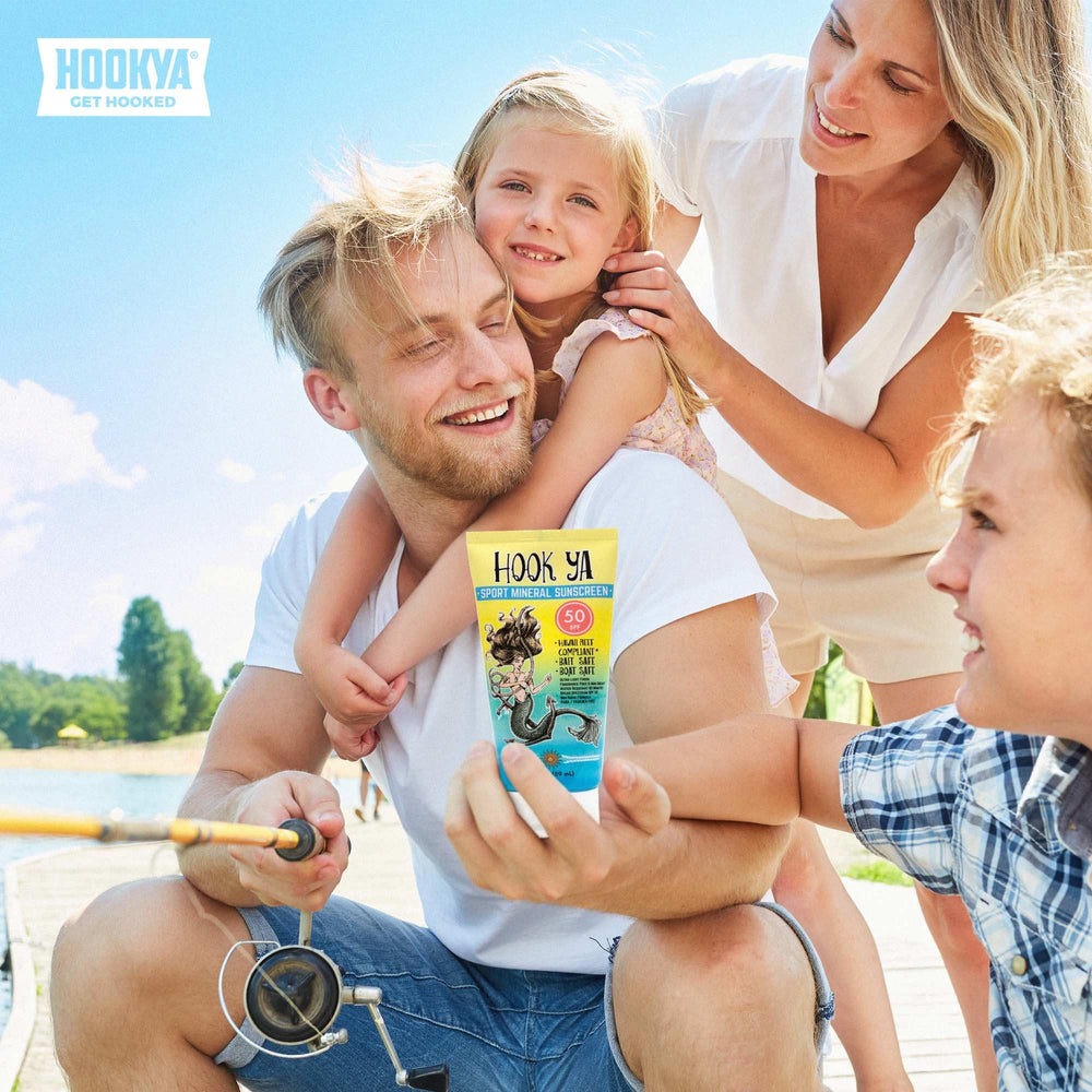Hook'Ya USA-made, travel-ready sunscreen developed in Florida.