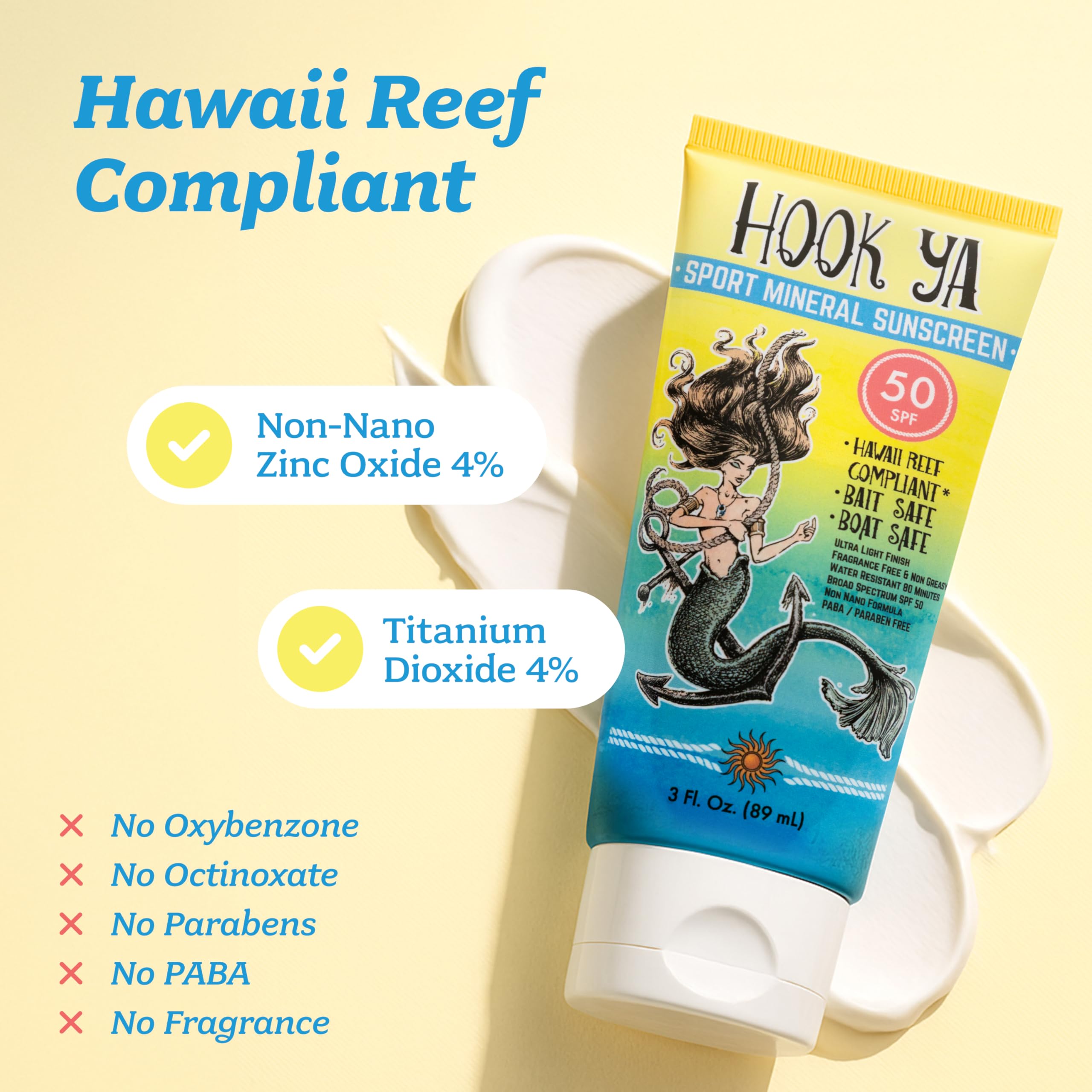 Hook'Ya two-pack 6oz total sunscreen for family trips and beach days.