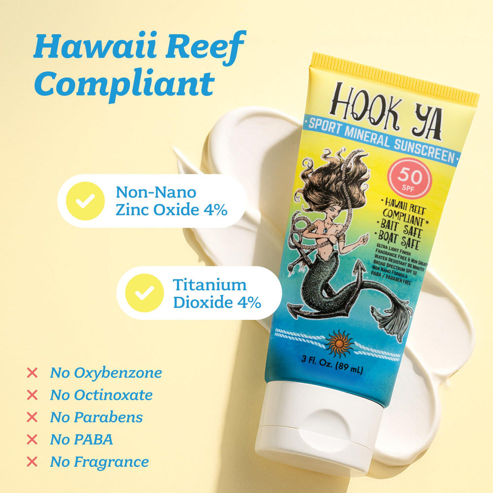 Hook'Ya two-pack 6oz total sunscreen for family trips and beach days.