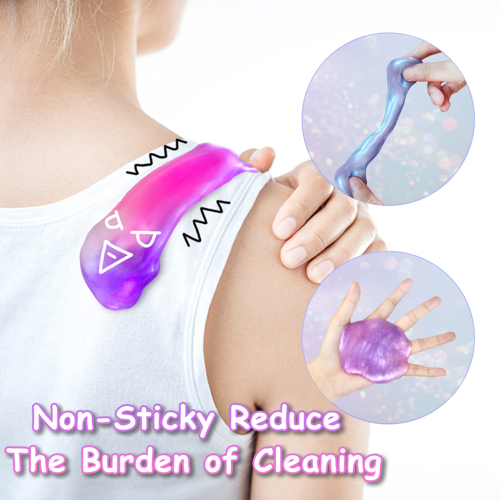 HOOLYUK unicorn slime in leak-proof can keeps play mess-free.