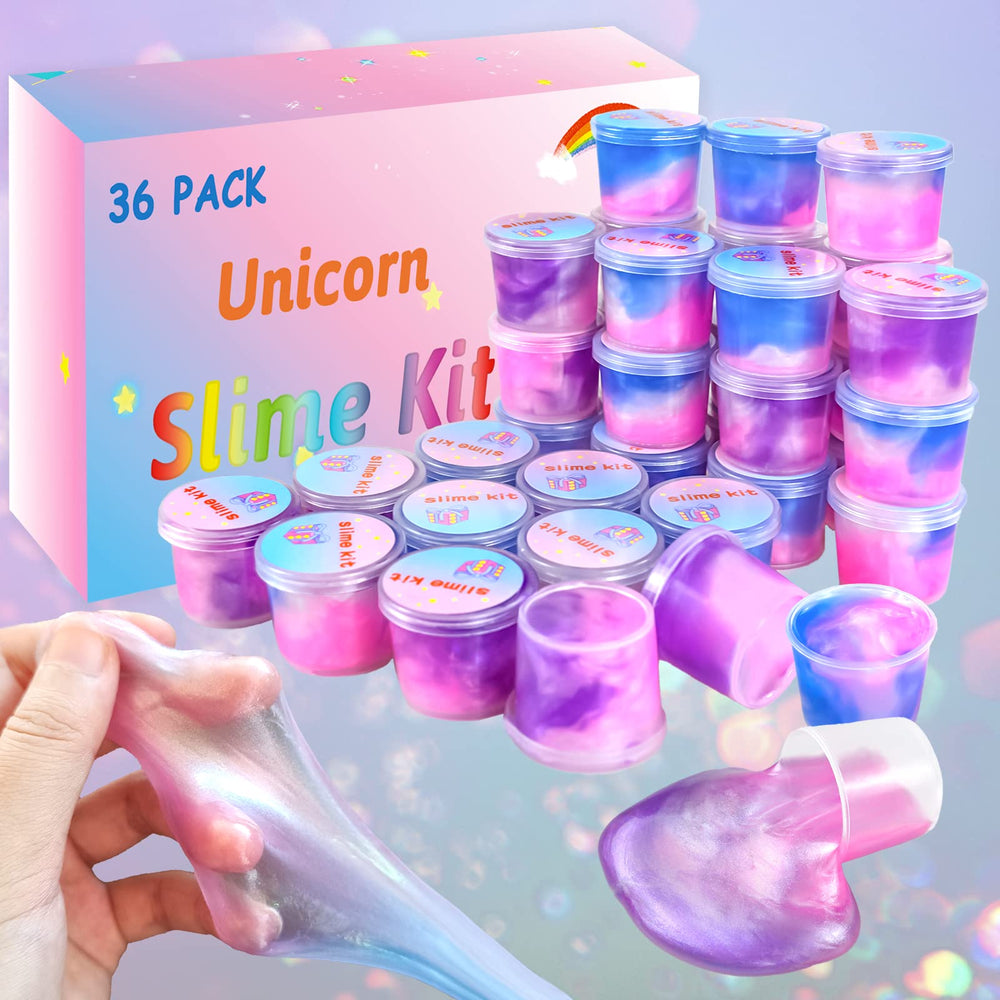 HOOLYUK unicorn slime party favors for birthdays and classroom rewards.