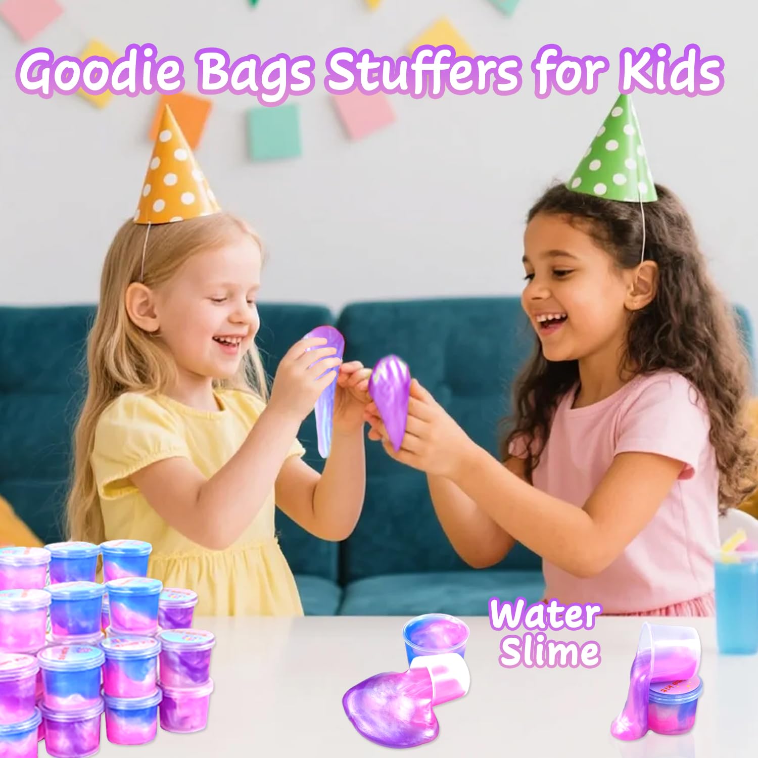 HOOLYUK unicorn slime squeeze and roll activity to boost fine motor skills.