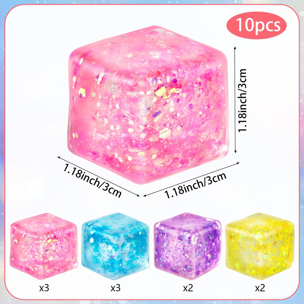 Hooqict pink ice cube stress ball for sensory play and calm.