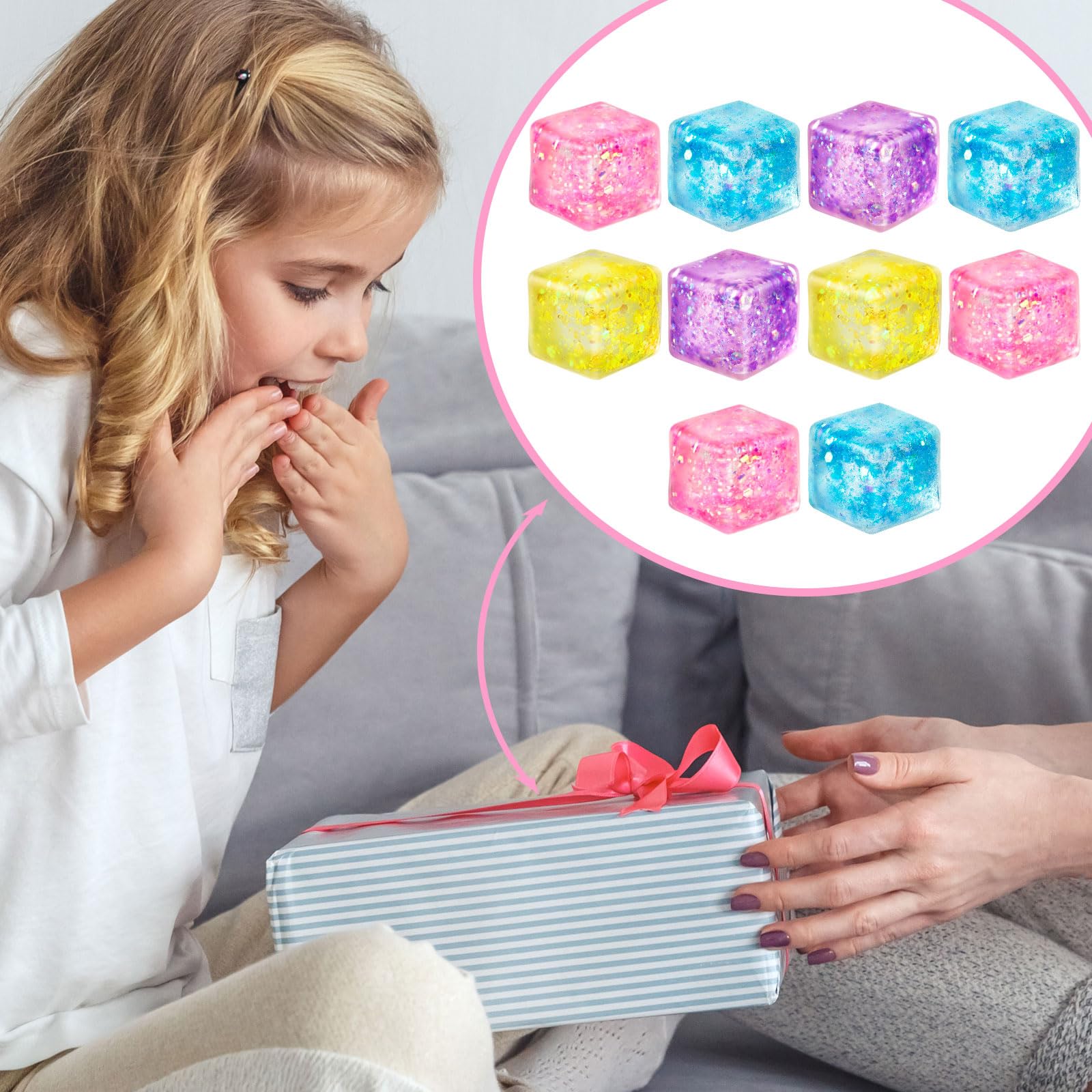 Hooqict hand-held stress cube ready for on-the-go fidgeting.