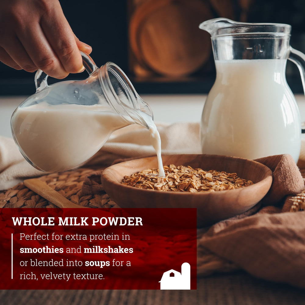Baking with Hoosier Hill Farm whole milk powder for richer batter.