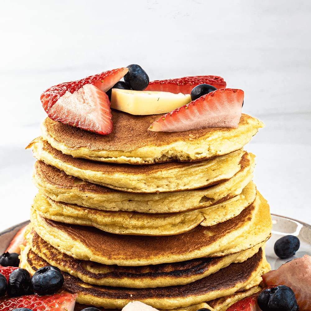 Hoosier Hill Farm pancake batter using reconstituted buttermilk powder.