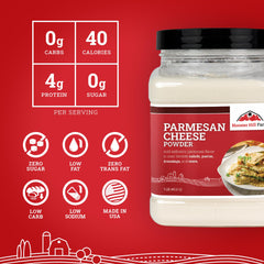 Hoosier Hill Farm Parmesan Cheese Powder on risotto creates creamy depth.
