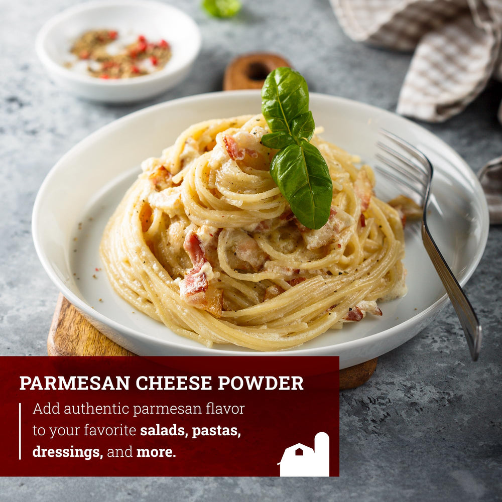 Hoosier Hill Farm Parmesan Cheese Powder blends into soups and sauces.