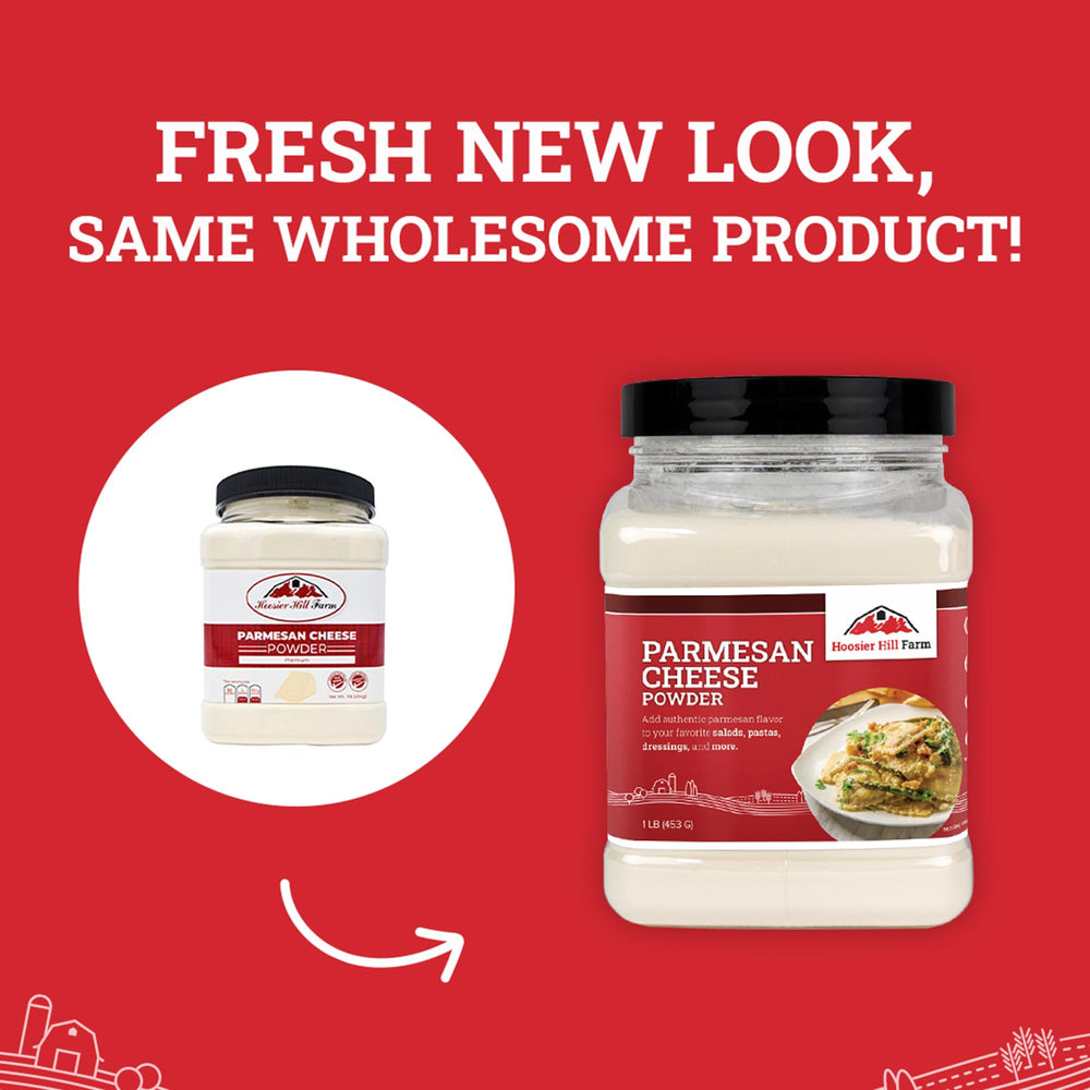 Hoosier Hill Farm Parmesan Cheese Powder stored in a cool dry place stays fresh.