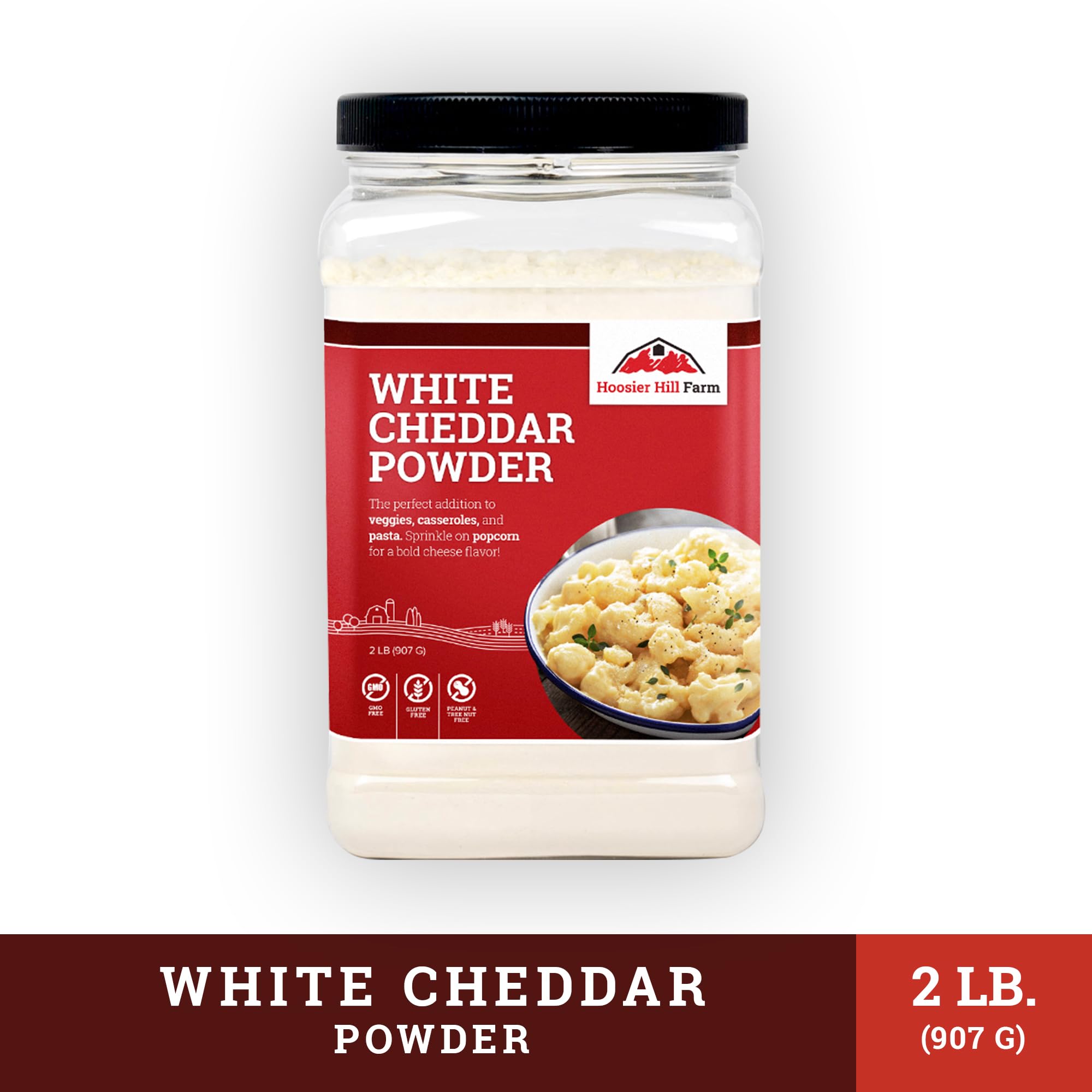 Hoosier Hill Farm powder mixed into mac and cheese