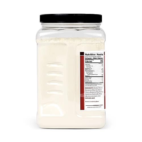 Hoosier Hill Farm cheddar powder dusted on popcorn for bold flavor